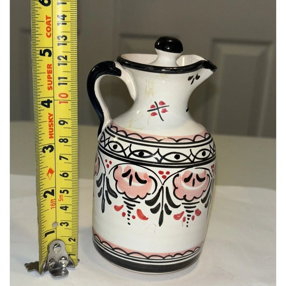 Vintage Pottery Pitcher Vase Jug Signed Ronda 5